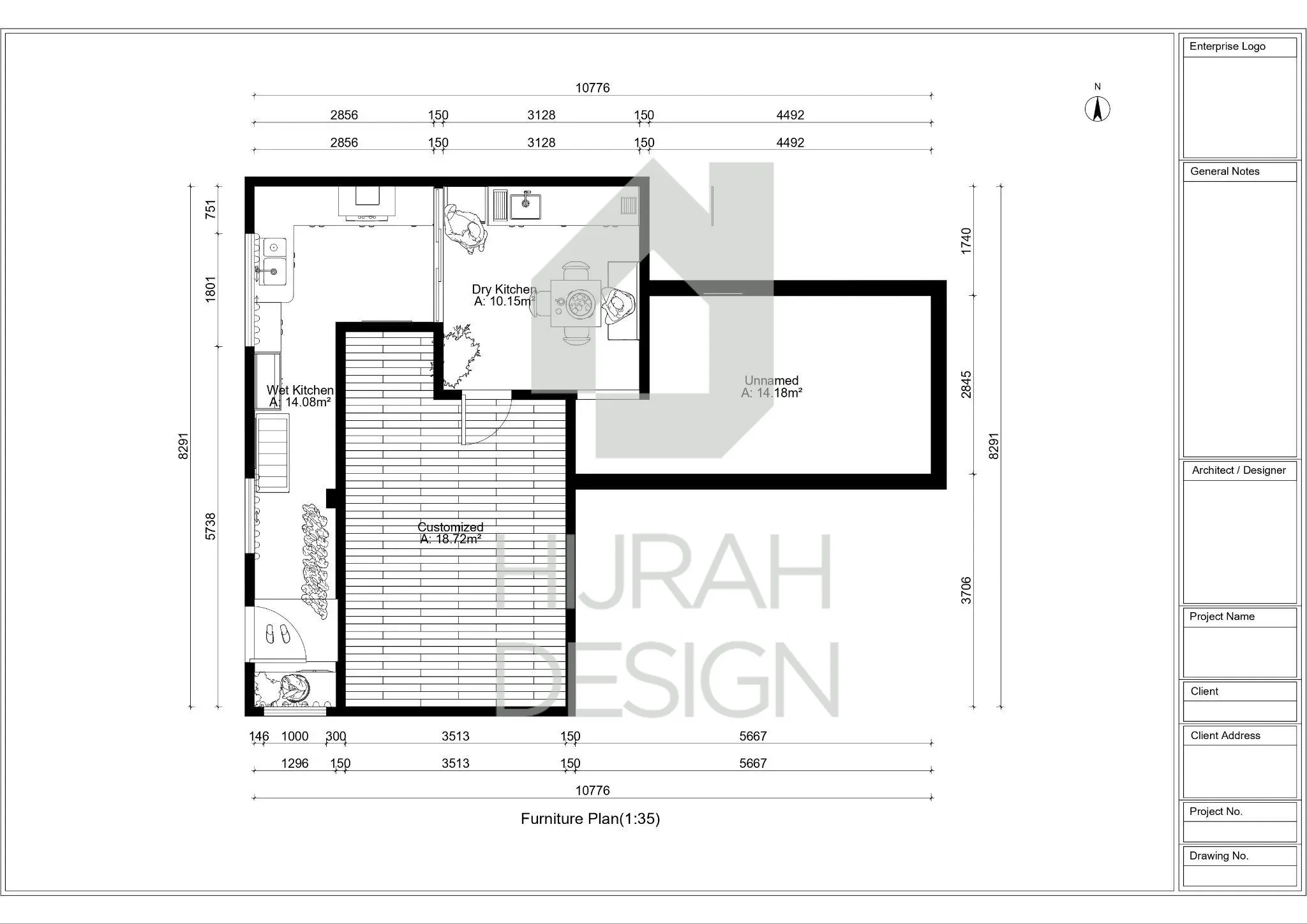 Pn Mei Adlah — Dapur — pelan ruang 1